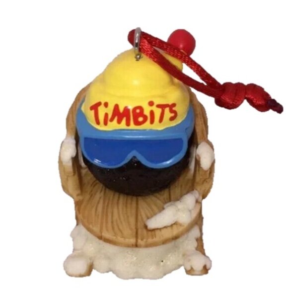 Tim Horton’s Coffee Timbits Donuts Christmas Tree Sledding Ornament 2012 Holiday - Picture 1 of 10
